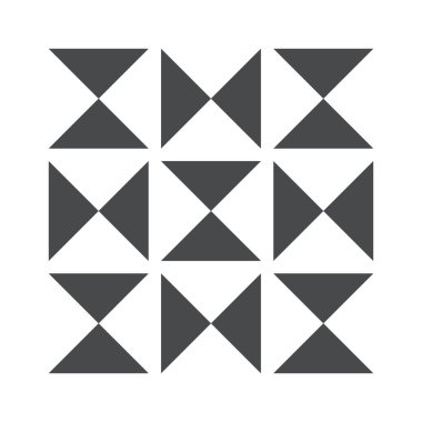 Soyut orta yüzyıl monokrom geometrik grafik bileşimi