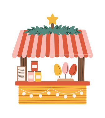 Noel sokak tezgahı, bayram tatlılarıyla