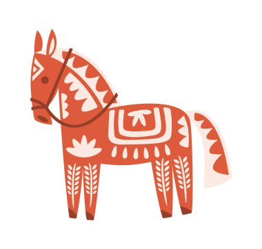 İskandinav bayram resimli Noel atı