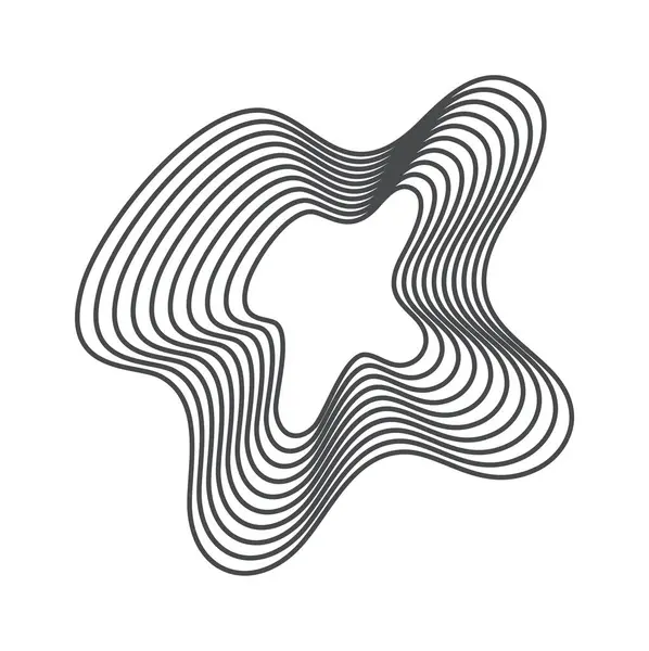 Estetik çağdaş dalgalı çizgiler orta yüzyıl elementi