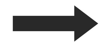 Siyah düz ok ileri yönlendirme simgesini gösteriyor