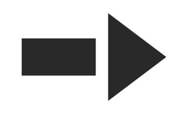 Navigasyon oku geometrik şekil tasarımı siyah element