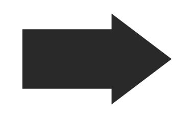 Kalın siyah ok basit şekil geometrik element