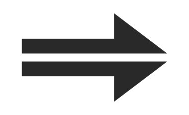 Düz çatallı ok siyah sembol tasarım elementi