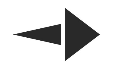 Yaratıcı üçgen sağ ok siyah işaretçisi