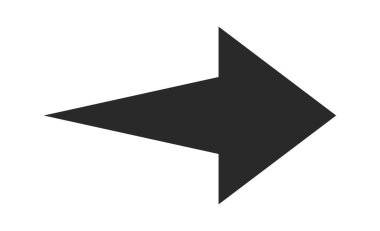 Hızlanan siyah ok şekli geometrik formu