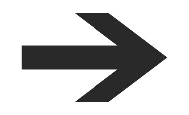 Klasik ok şekli işaretleyici tasarımı siyah simge