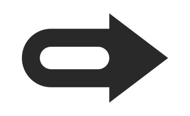 Siyah işaretçi geometrik yön ok tasarım elementi