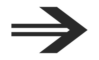 Taraflı siyah yönlü ok tasarım ögesi