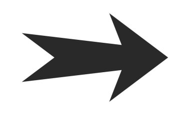 Navigasyon ok kurdelesi şekil siyah element