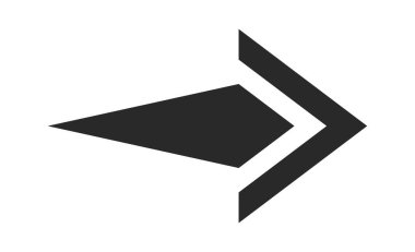 İleri siyah ögeyi gösteren yaratıcı ok biçimi