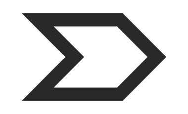 Bayrak şekilli ok çerçeve yaratıcı işaretleyici tasarımı