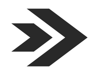 Sağ ok siyah zebra desen tasarım elementi