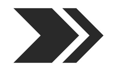 Siyah ok hareket biçimi sağ gösterge tasarımı