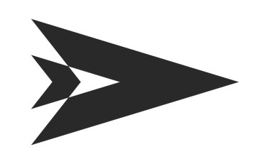 İmleç oku yaratıcı geometrik tasarım siyah element