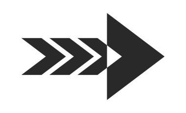 Siyah navigasyon ok sembolü yaratıcı tasarım