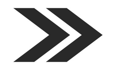 Çift siyah ok başı doğru yönde hareket ediyor