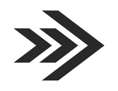 Sağ ok imleci hız deseni siyah işaretleyici