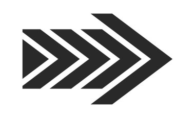 Sembol biçimlendirilmiş ok siyah sağ işaret dizaynı