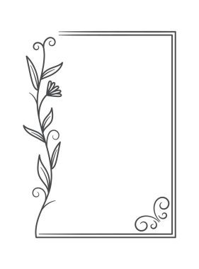 Geometrik hassas çiçekli düğün çerçevesi geometrik şekil