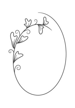 Hassas romantik çizgisel düğün çerçevesi sınır süslemesi