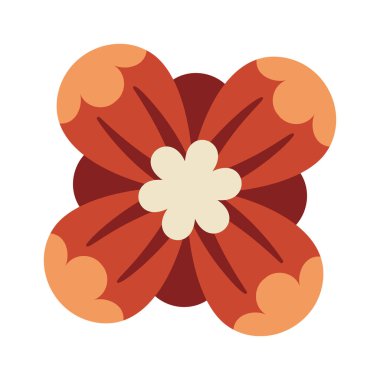 Çiçek açan Noel festivali süsü halk tasarımı