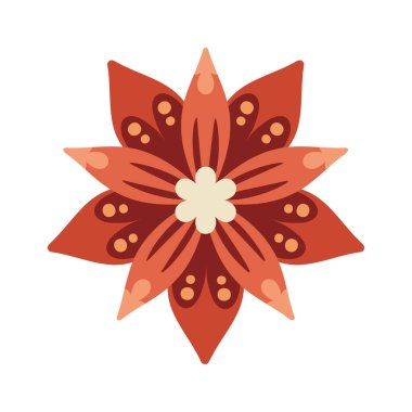 Kırmızı çiçek Noel süsleme sembolü