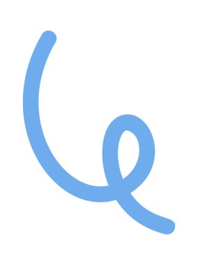 Mavi düğümlü el çizimi