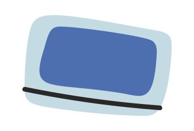 Mavi suluboya kutu kabı çizimi