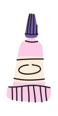 Boya tüpü el çizimi sanatsal arz