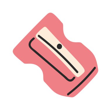 Pembe kalem açacağı el çizimi kırtasiye aracı