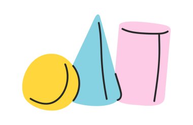 Heykel alçı geometrik şekiller model sanat malzemeleri