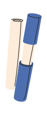 Çizim için kalın kağıt tabaka ile tüp