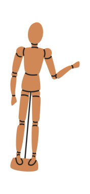 Tahta insan vücudu modeli sanat mankeni.