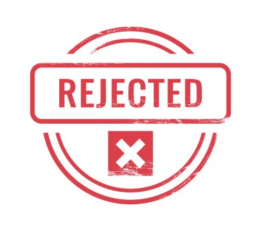 Reddedilen yuvarlak pul mürekkebi eski tasarımı çizdi