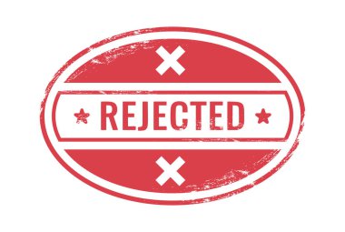 Oval kauçuk pul dizaynı reddedildi çizilmiş doku