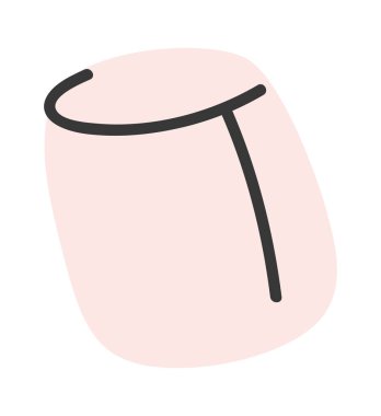 Tatlı marshmallow Noel tatili tatlı eli çizilmiş