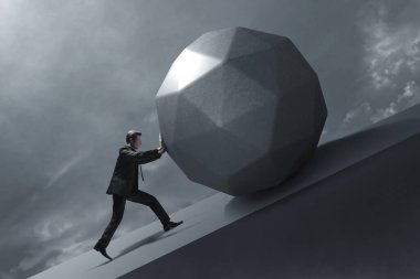 İş adamı büyük değerli taşları itiyor