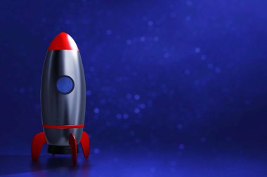 Roket uzay 3d illüstrasyonunda 