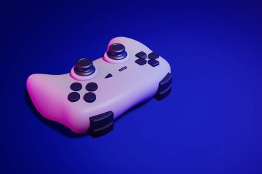 3d illüstrasyonda oyun denetleyici