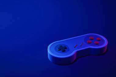 Retro oyun denetleyici 3d illüstrasyon