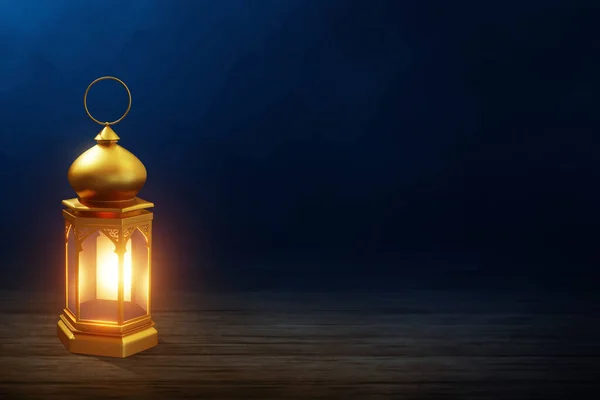 Arabic lantern on 3d illustration