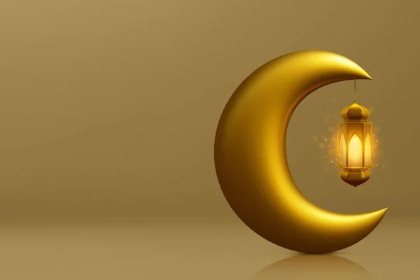 Arabic lantern on 3d illustration