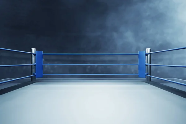 职业拳击台3D插图 — 图库照片