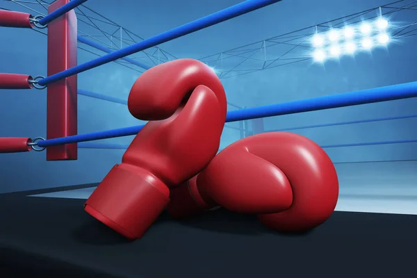 2つのボクシンググローブ3Dイラスト — ストック写真