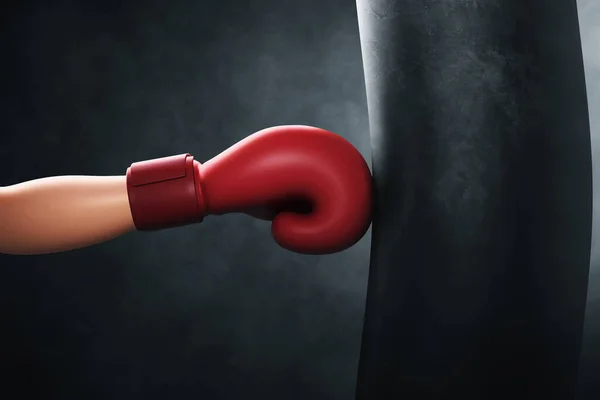 Boxer Poinçonnage Sur Illustration — Photo
