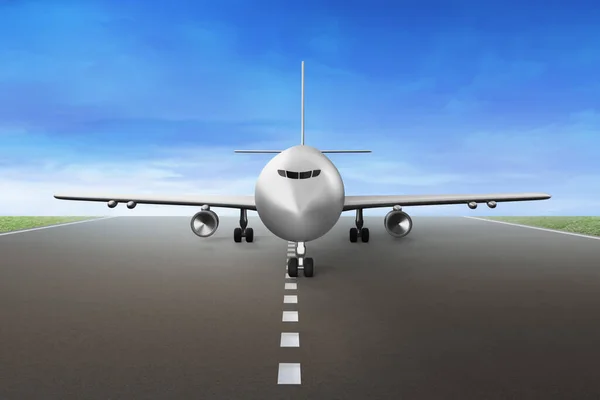 Flygplan Flygplatsen Landningsbana Illustration — Stockfoto