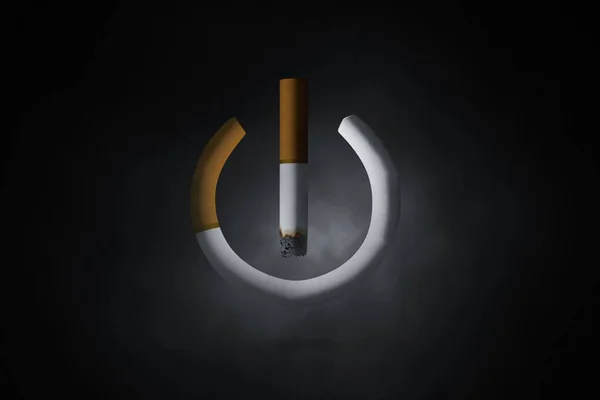 World tobacco day concept on dark background 3d illustration