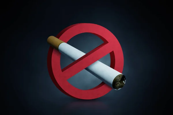 Smoking Medical Concept Dark Background Illustration — Stock Photo, Image