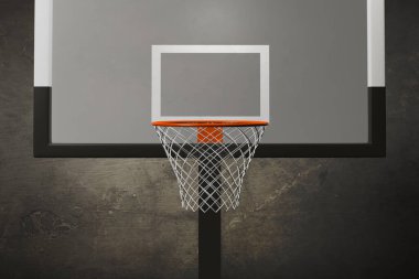 3D illüstrasyon üzerine basketbol potası